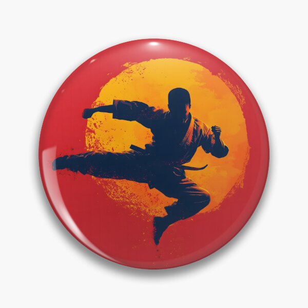Item preview, Kung Fu Flying Kick at Sunset designed and sold by ClubVacay.