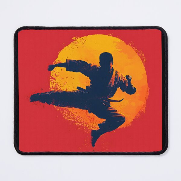 Item preview, Kung Fu Flying Kick at Sunset designed and sold by ClubVacay.