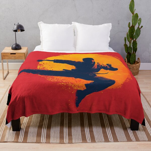 Item preview, Kung Fu Flying Kick at Sunset designed and sold by ClubVacay.