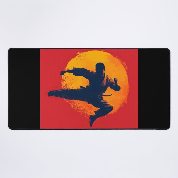 Item preview, Kung Fu Flying Kick at Sunset designed and sold by ClubVacay.