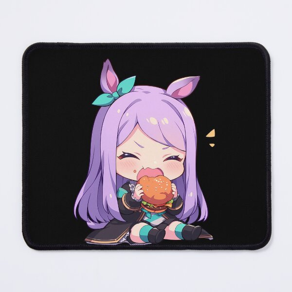 Item preview, Mcqueen Mejiro Mcqueen Uma Musume Pretty Derby Chibi Kawaii Burger Playful Anime Girl designed and sold by earlobejerk.