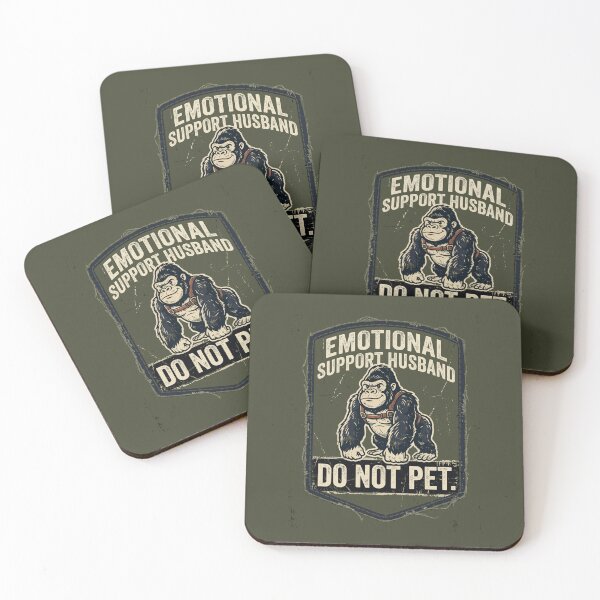 Item preview, Emotional Support Husband Do Not Pet Funny Monkey 1 designed and sold by ChinkyCat Official.