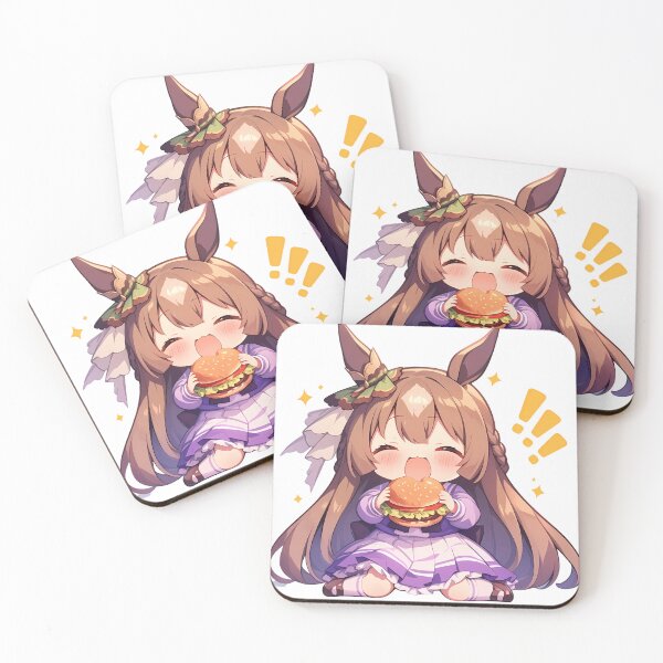 Item preview, Satono Diamond Uma Musume Pretty Derby Chibi Kawaii Burger Surprised Anime Girl designed and sold by earlobejerk.