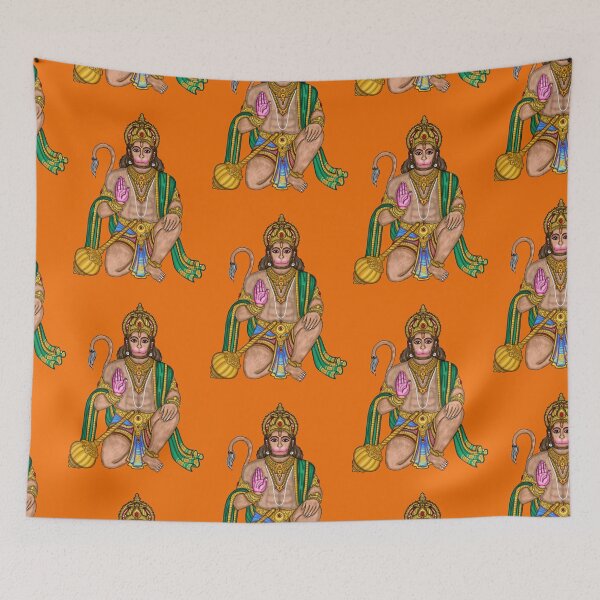 Item preview, Lord Hanuman Artwork | Sacred Hindu Divine Illustration designed and sold by Harshit_Digital_Arts.