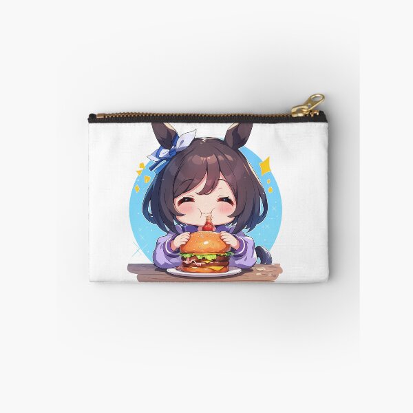 Item preview, Eishin Flash Uma Musume Pretty Derby Chibi Burger Smile designed and sold by earlobejerk.