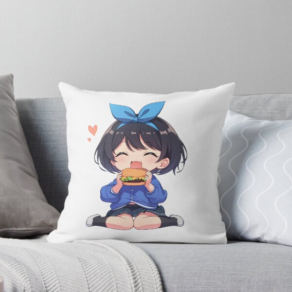 Item preview, Ruka Sarashina Rent A Girlfriend Chibi Burger Joy designed and sold by earlobejerk.