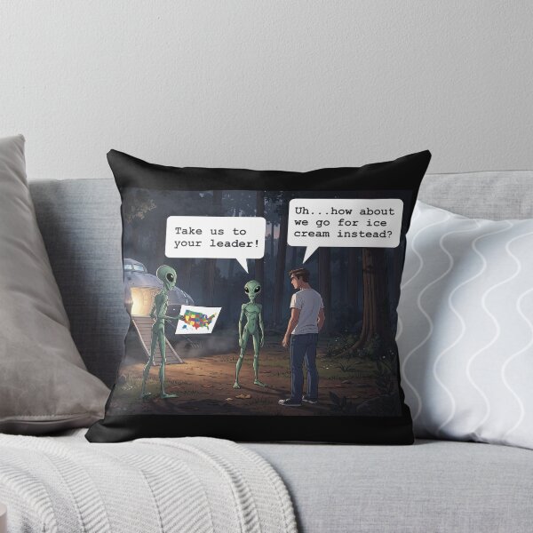 Item preview, Space aliens asking man to take them to USA leader designed and sold by Skeezix-66.