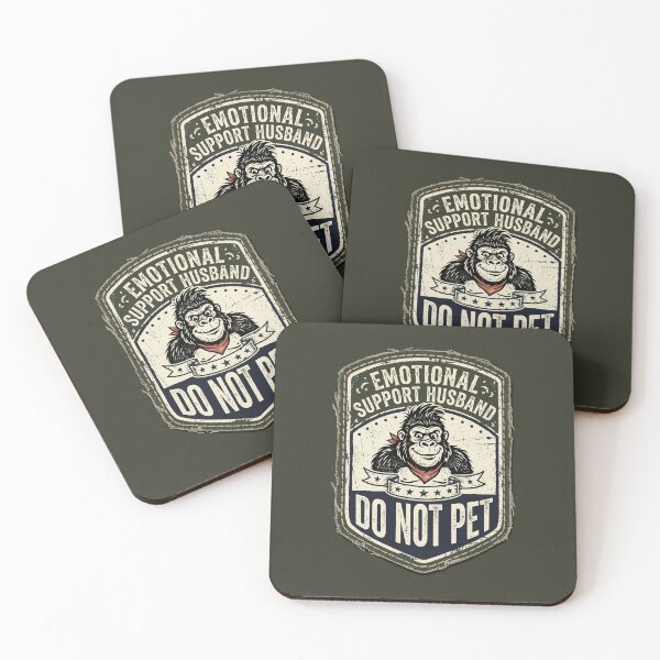 Item preview, Emotional Support Husband Do Not Pet Funny Monkey 2 designed and sold by ChinkyCat Official.