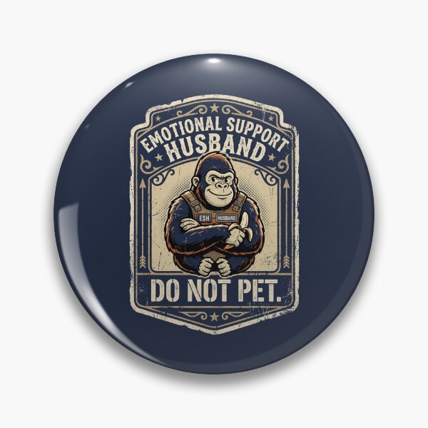 Item preview, Emotional Support Husband Do Not Pet Funny Monkey 3 designed and sold by ChinkyCat Official.