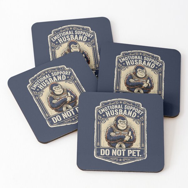 Item preview, Emotional Support Husband Do Not Pet Funny Monkey 3 designed and sold by ChinkyCat Official.