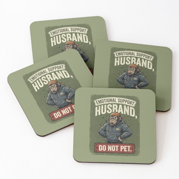 Item preview, Emotional Support Husband Do Not Pet Funny Monkey 5 designed and sold by ChinkyCat Official.
