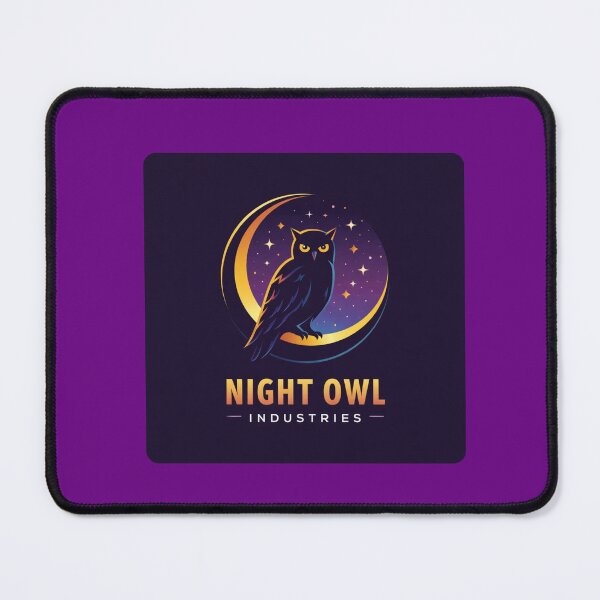 Item preview, Night Owl Industries Emblem – Moon Owl Productivity Logo, Nocturnal Work Aesthetic Sticker & T-Shirt designed and sold by MagicMakerPh.