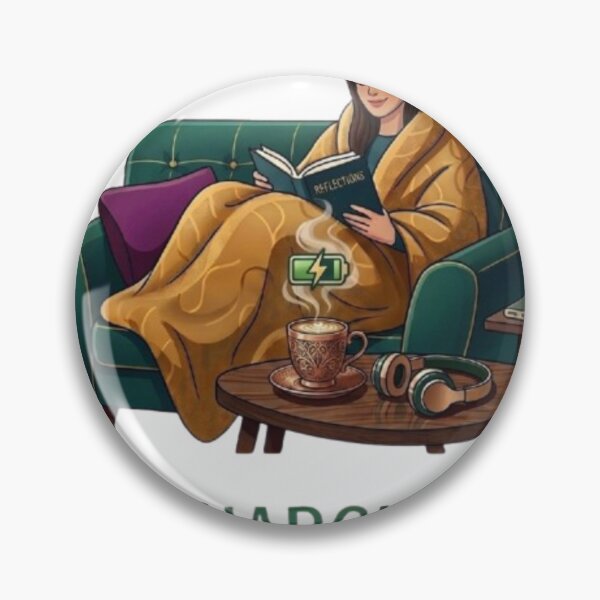 Item preview, Recharging Introvert Girl Reading Book on Sofa designed and sold by Northern Glow Art.