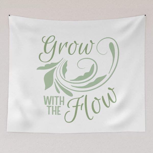 Item preview, Grow With The Flow Plant Lovers Botanical Typography designed and sold by HYPNK.