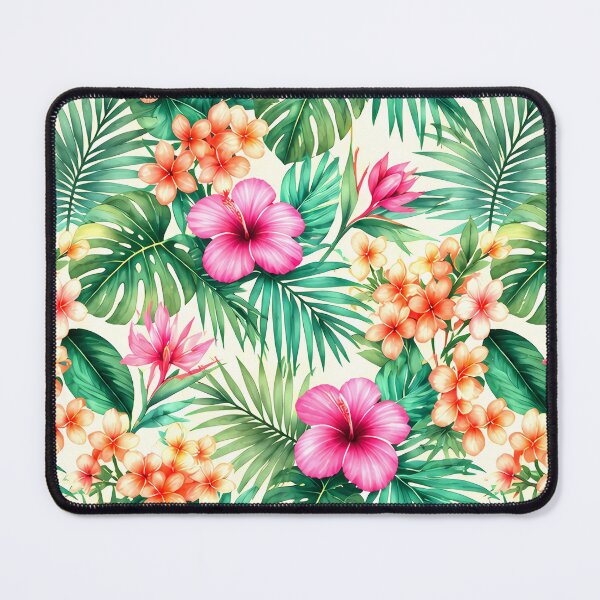Item preview, Vibrant Watercolor Hibiscus Tropical Floral Pattern designed and sold by zenjiinspired.