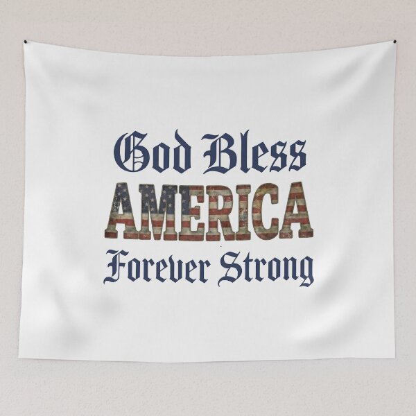 Item preview, God Bless America Forever Strong - Patriotic American Flag Design designed and sold by laughingshirts.