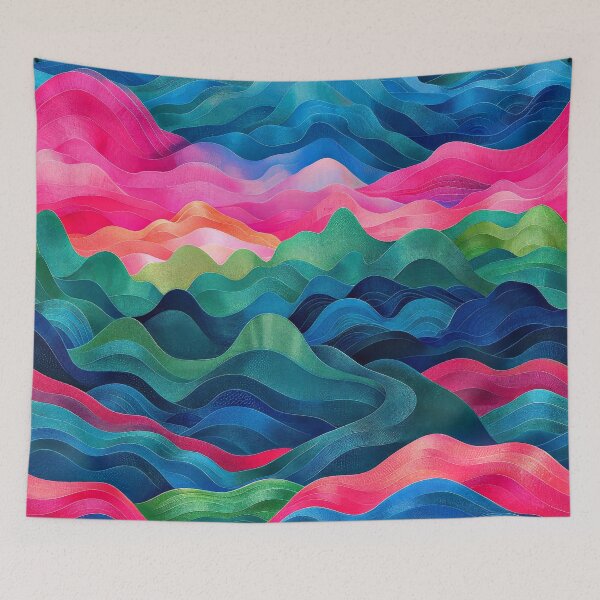 Item preview, Nature-Inspired Abstract Colorful Mountains And Blue Sky designed and sold by DEC02.