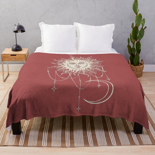 Item preview, Celestial Sun Moon Boho Witchy Mystical Line Art Design designed and sold by Surt-Tust.
