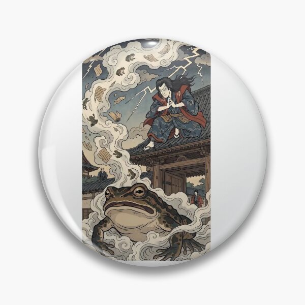Item preview, Mythical Ninja Sorcerer and Giant Toad Ukiyo-e Art designed and sold by TokyoUkiyoHouse.