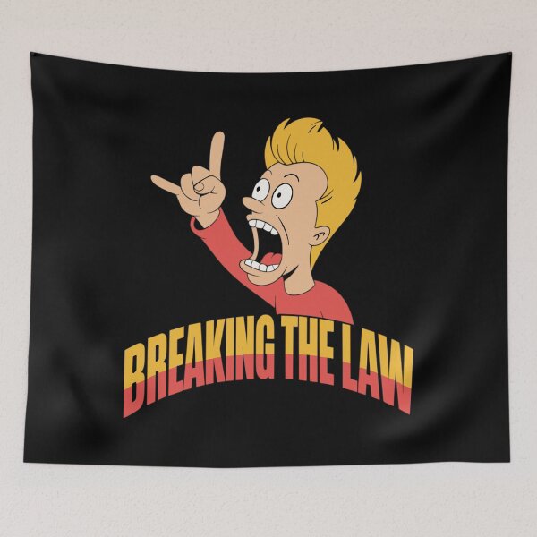 Item preview, Breaking The Law Heavy Metal – Retro Cartoon Rock & Roll Design designed and sold by just-quotes.