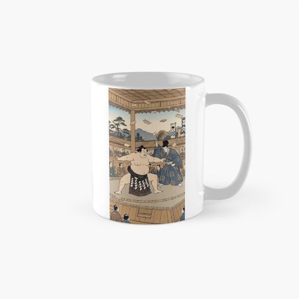 Item preview, Traditional Sumo Wrestler and Gyoji Referee Ukiyo-e Art designed and sold by TokyoUkiyoHouse.