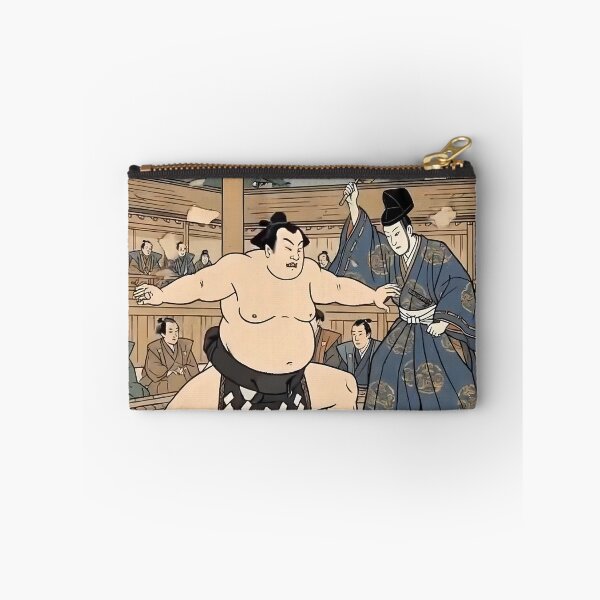 Item preview, Traditional Sumo Wrestler and Gyoji Referee Ukiyo-e Art designed and sold by TokyoUkiyoHouse.