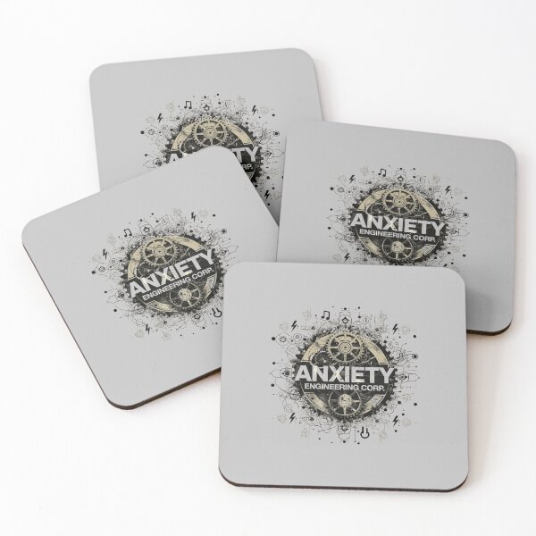 Item preview, Anxiety Engineering Corp Logo – Chaotic Gear Diagram Mental Health Humor, Industrial Tech Parody Sticker & T-Shirt designed and sold by MagicMakerPh.