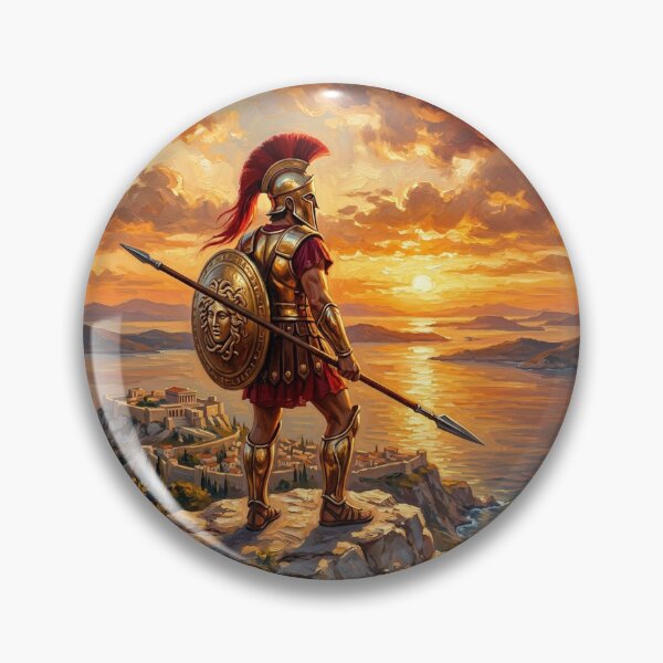 Item preview, Epic Greek Hoplite Bronze Armor Oil Painting designed and sold by DuckOddity.