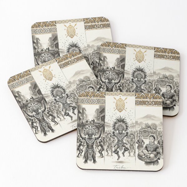 Item preview, Tribu — Filipino Warrior Festival  Sumi-e Triptych  designed and sold by LSE Prints.