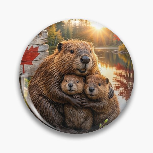 Item preview, Festive Canada Day Canadian Beaver Family Photo designed and sold by SmileMamaCA.
