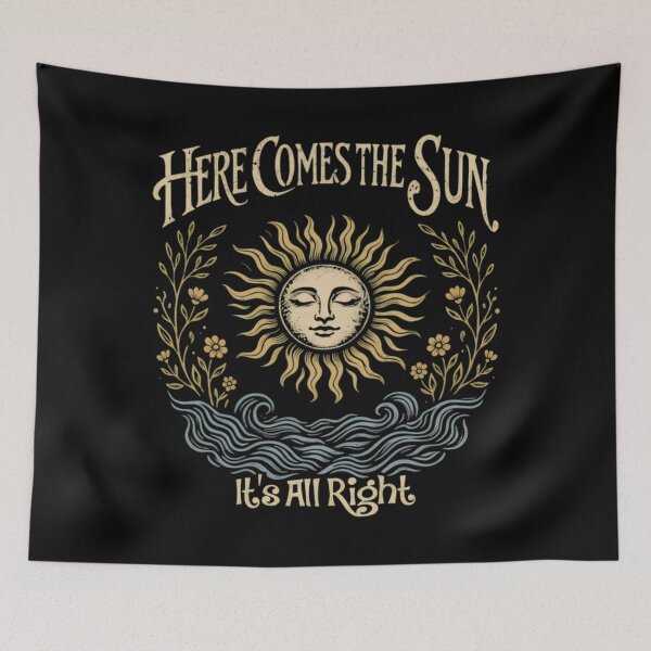 Item preview, Boho Sunflower Sunrise Wave Vintage Hippie Design designed and sold by bvarkox.