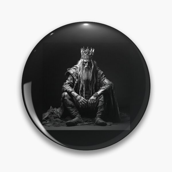 Item preview, Dark Medieval King Black and White Fantasy Portrait designed and sold by inkoutninja.