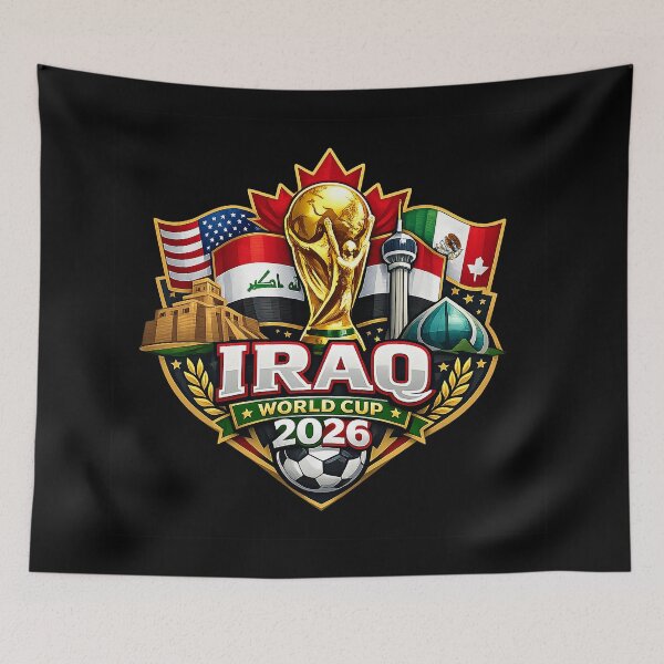 Item preview, Proud Iraq Football Supporter Green White Black Design designed and sold by osephfarley4.