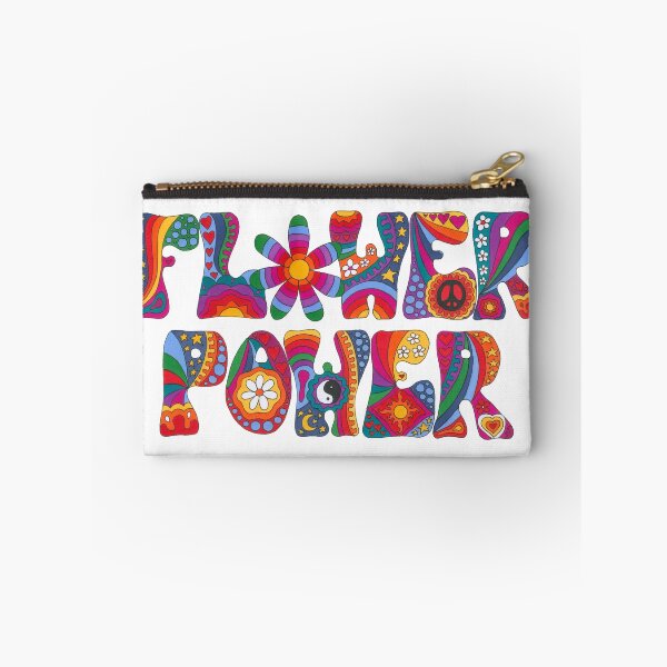Item preview, Psychedelic Flower Power Art White– Retro Hippie Rainbow Groovy Peace Design designed and sold by Kellie Espie Art.
