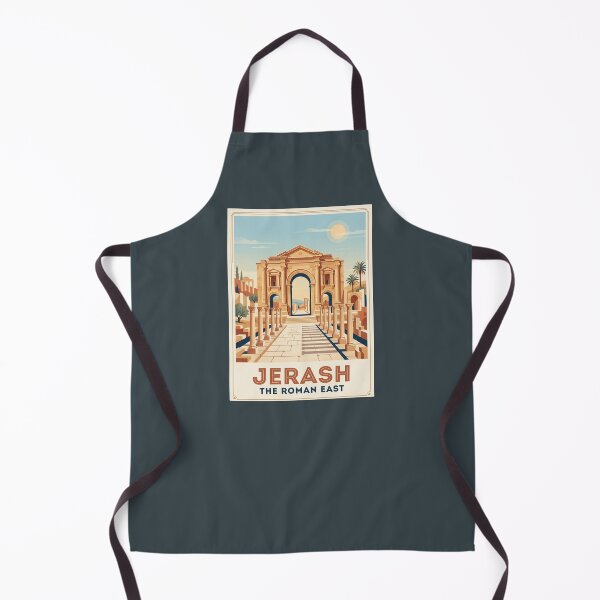 Item preview, Jerash Jordan Vintage Travel Poster Roman Hadrian Arch designed and sold by RetroRewind Studio.