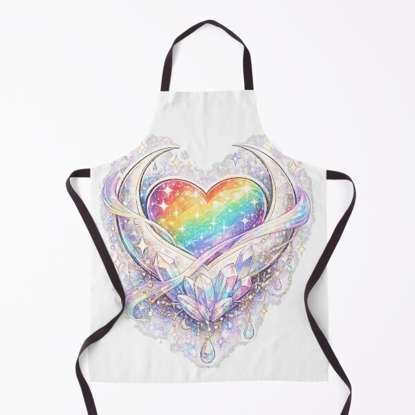 Item preview, Rainbow Crystal Heart Wings | LGBTQ Pride Love Aesthetic | Queer Rainbow Angel Heart Fantasy Art designed and sold by ArtByTripti.