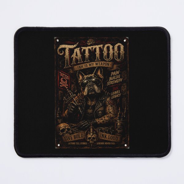 Item preview, Tattoo Bulldog Portrait with Vintage Ink Culture Street designed and sold by Modaozushi216.