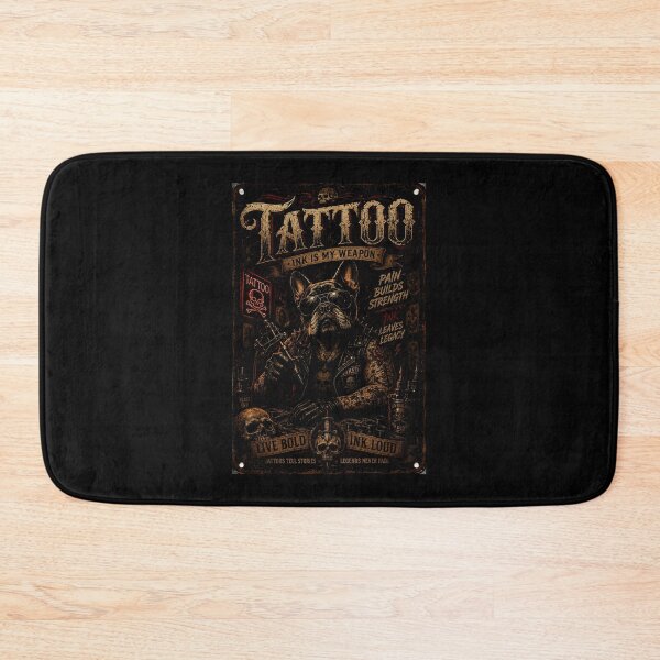 Item preview, Tattoo Bulldog Portrait with Vintage Ink Culture Street designed and sold by Modaozushi216.