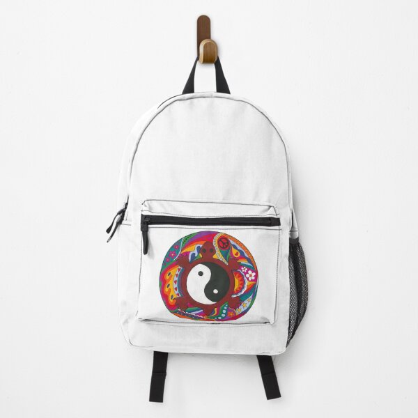 Item preview, Psychedelic Turtle Yin Yang Art White – Retro Hippie Rainbow Groovy Peace Design designed and sold by Kellie Espie Art.