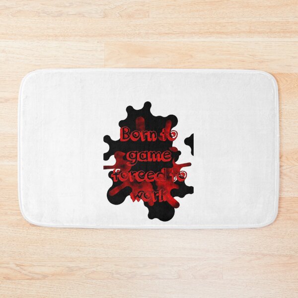 Item preview, Born To Game Forced To Work Red Typography Text Graphic designed and sold by Animalloveus.