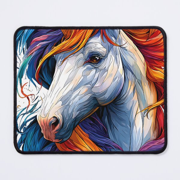 Item preview, Rainbow Mane Unicorn Fantasy Illustration designed and sold by Boddicca.