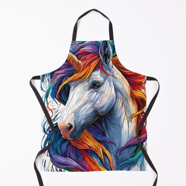 Item preview, Rainbow Mane Unicorn Fantasy Illustration designed and sold by Boddicca.