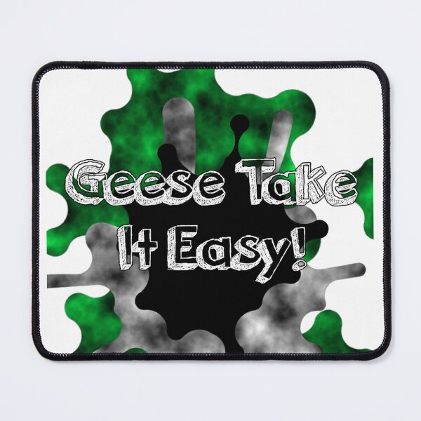 Item preview, Geese Take It Easy Funny Pun Green Typography Text Graphic designed and sold by Animalloveus.