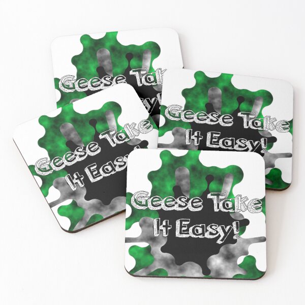 Item preview, Geese Take It Easy Funny Pun Green Typography Text Graphic designed and sold by Animalloveus.