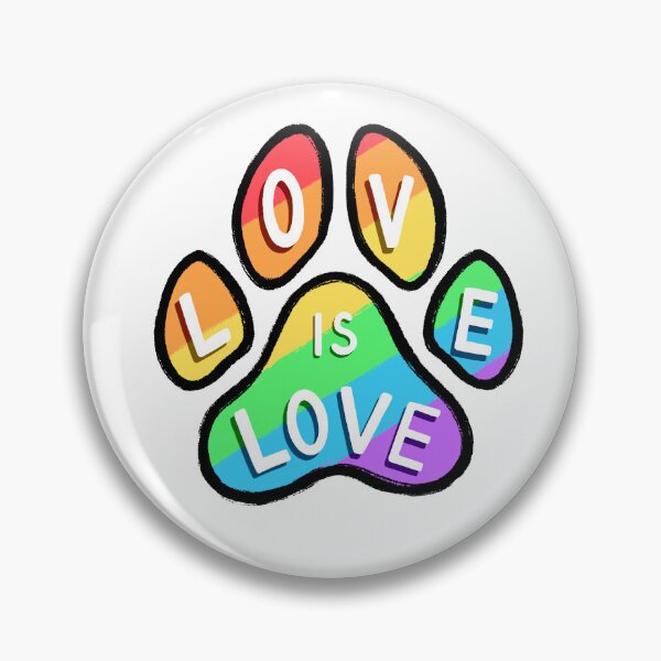 Item preview, Love is Love Pride Paw Print designed and sold by MorganJ-Design.