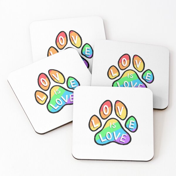 Item preview, Love is Love Pride Paw Print designed and sold by MorganJ-Design.