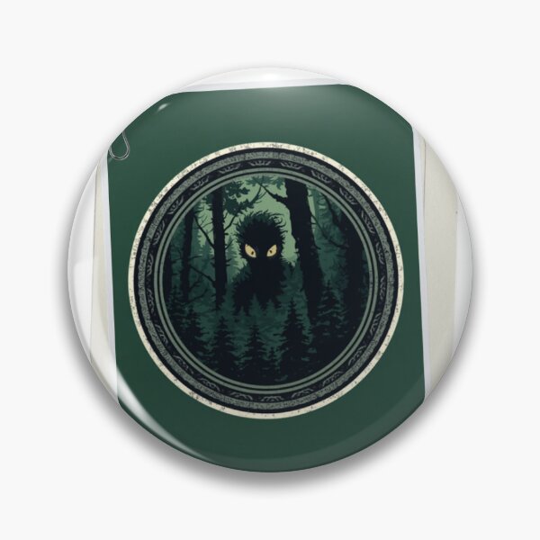 Item preview, Local Cryptid - Funny Mysterious Woodland Creature Vintage Badge Gift Sticker designed and sold by RedRubyBubble.