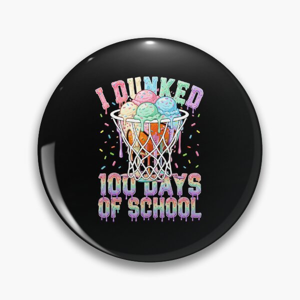 Item preview, 100 Days of School Basketball Celebration Colorful Hoop designed and sold by allistermariam.