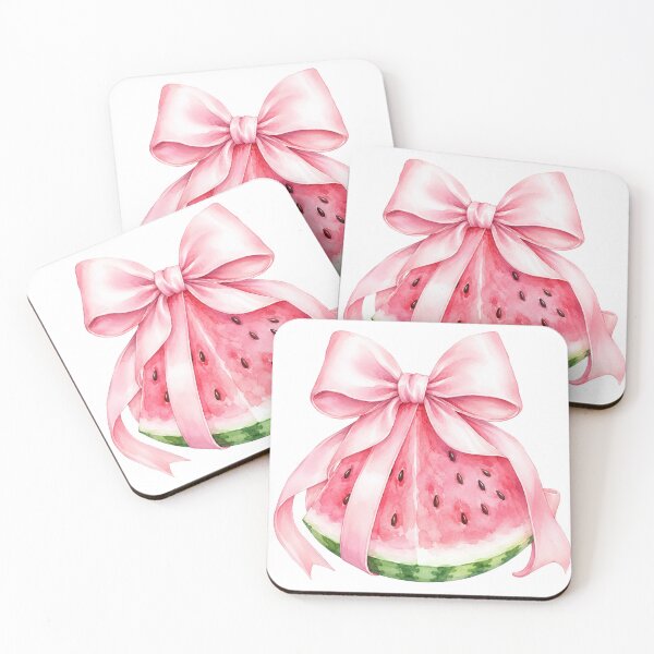 Item preview, Coquette Watermelon Pink Bow Summer Sticker designed and sold by CoquetteBySofia.