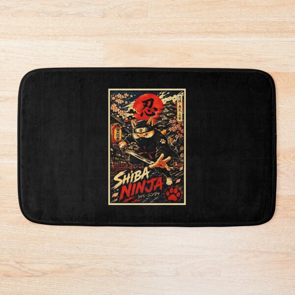 Item preview, Shiba Ninja Retro Japanese Warrior Dog Vintage Poster designed and sold by eliramaison.